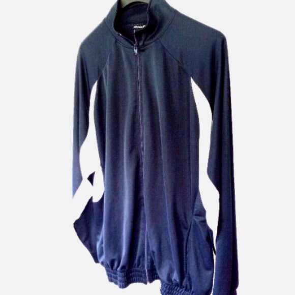 Eddie D Boardsport Men’s Track Jacket 2XLT Navy Blue White Inserts Zip Up Elasti - Picture 4 of 16